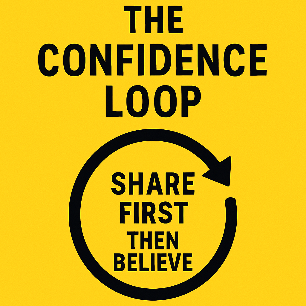 The Confidence Loop: Share First, Then Believe